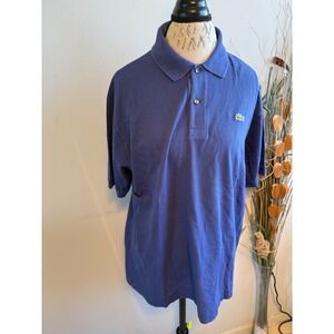Lacoste Mens Blue Cotton Pique Short Sleeve Polo Shirt Size 6 5191L